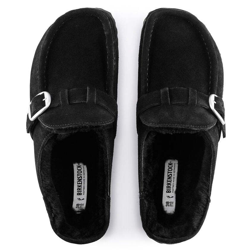 Birkenstock Buckley Shearling Black Suede
