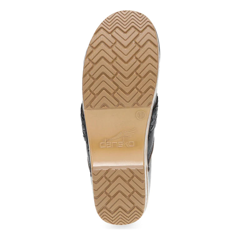 Dansko Pro Braided Clog Black Leather