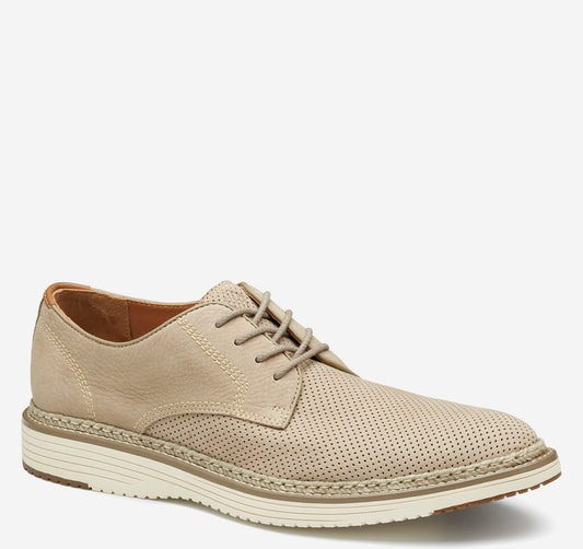 Johnston & Murphy Upton Perfed Taupe Nubuck
