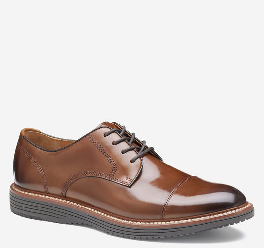 Johnston & Murphy Upton Cap Toe Tan Full Grain