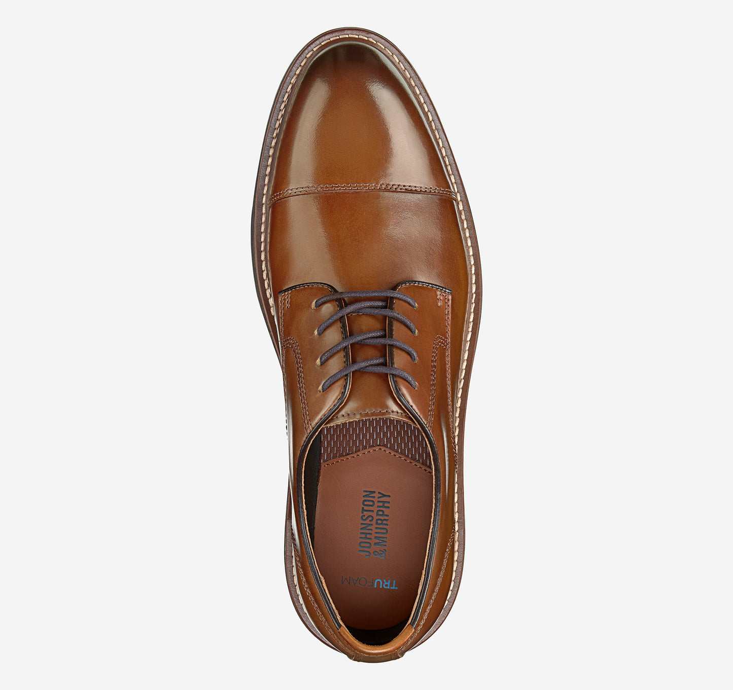 Johnston & Murphy Upton Cap Toe Tan Full Grain