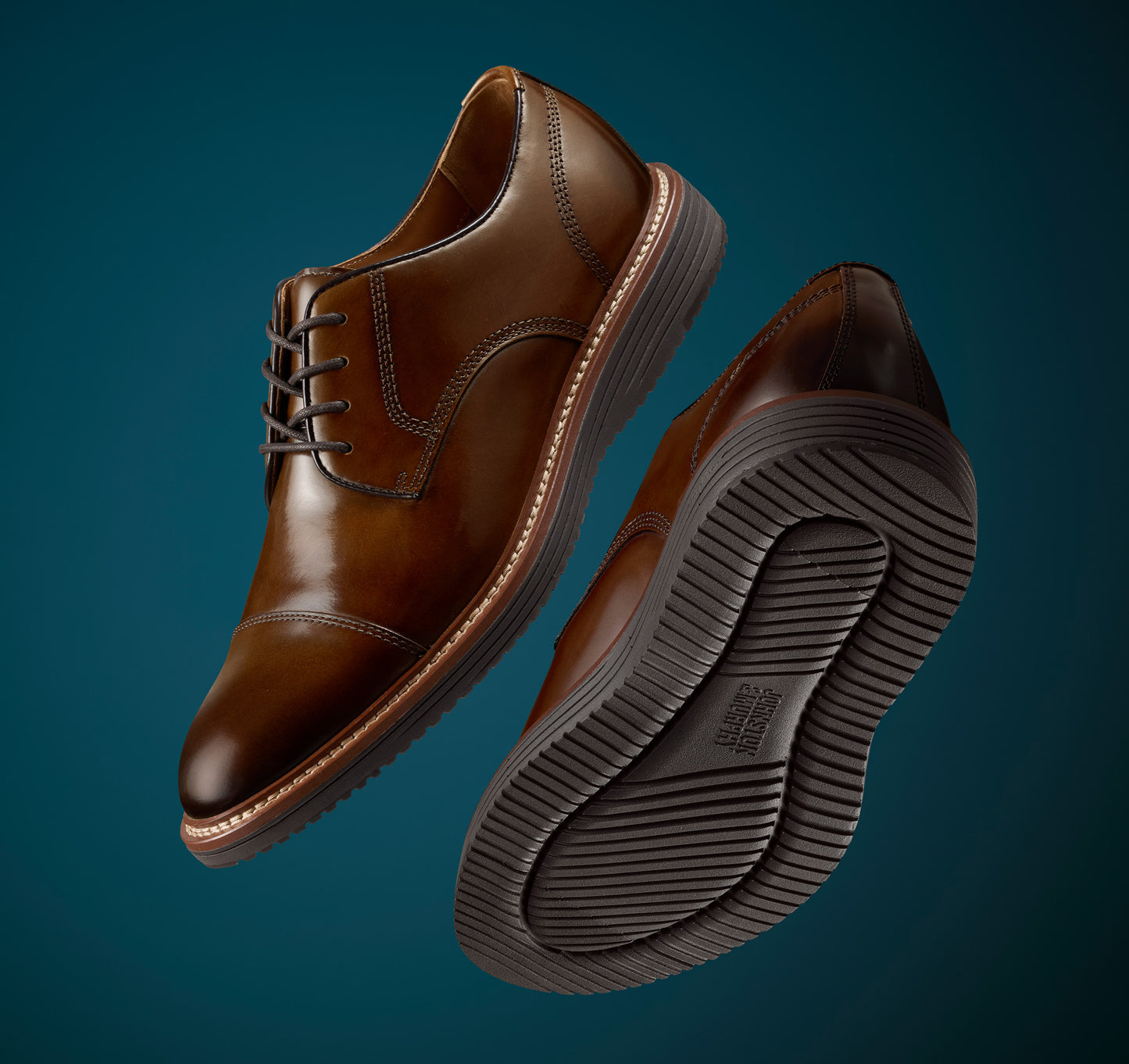 Johnston & Murphy Upton Cap Toe Tan Full Grain