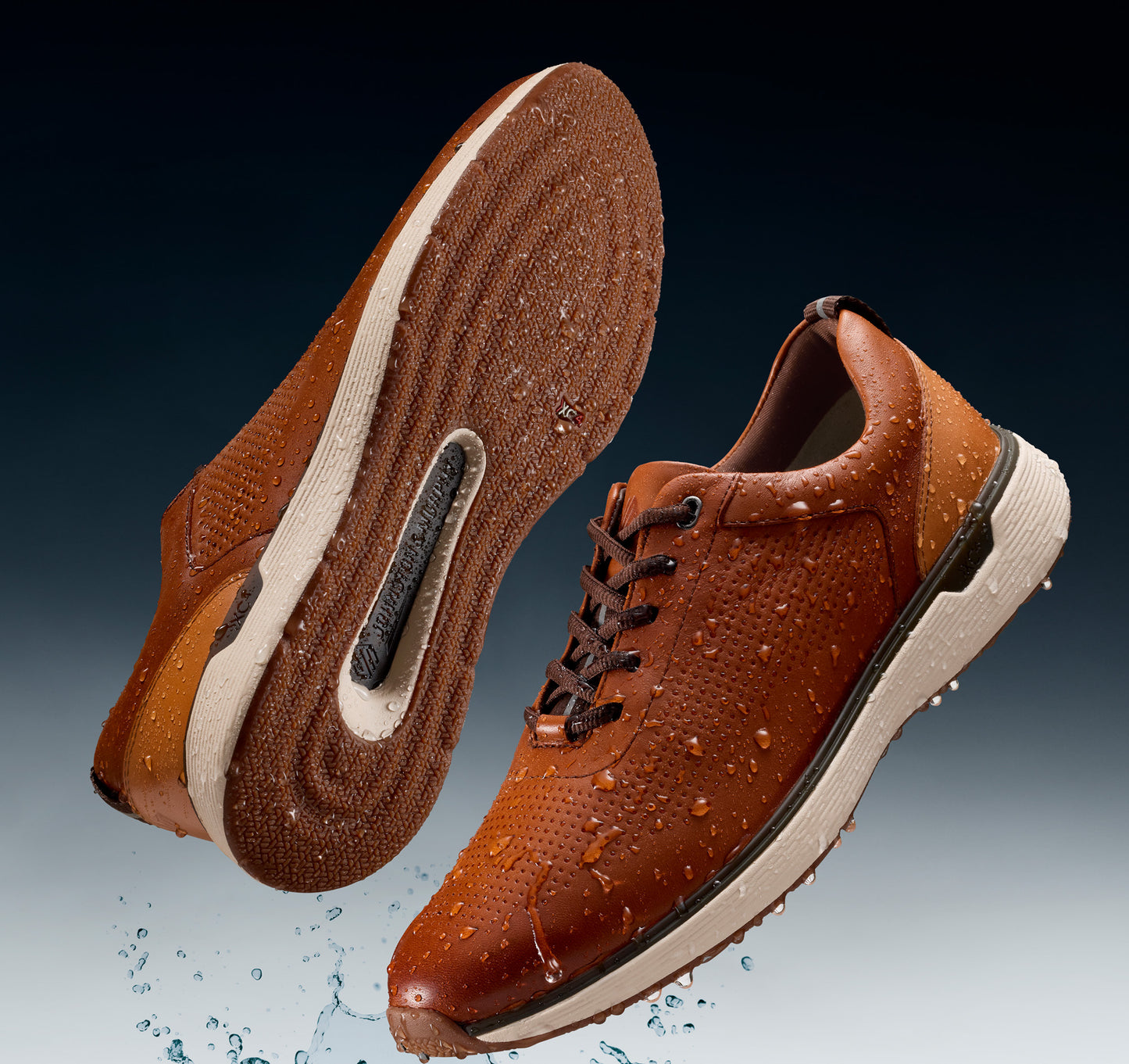 Johnston & Murphy Prentiss XC4 Embossed Tan Leather