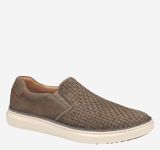Johnston & Murphy McGuffey 2 Woven Slip-on Taupe Suede
