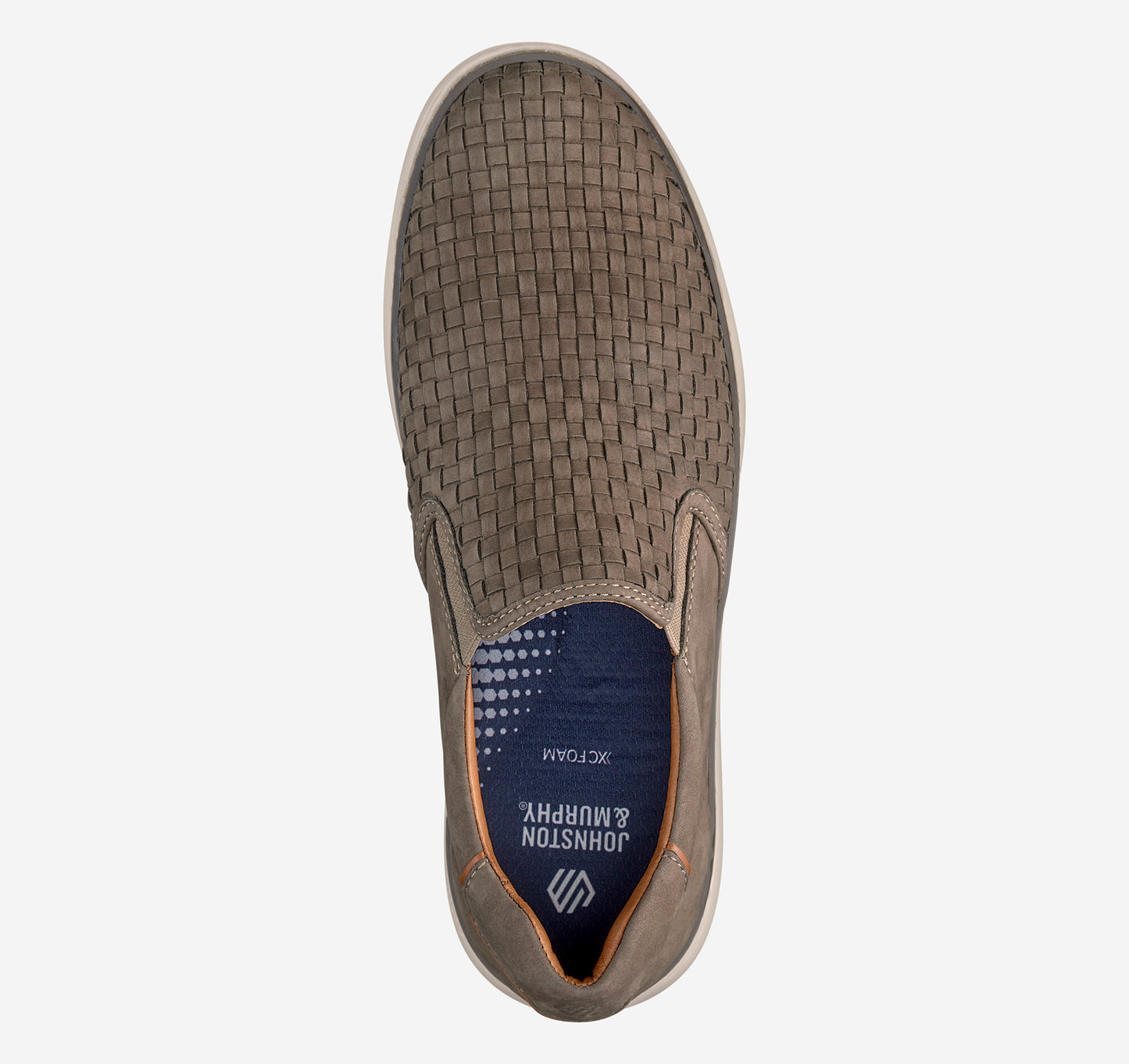 Johnston & Murphy McGuffey 2 Woven Slip-on Taupe Suede