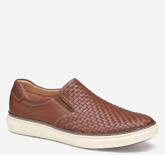 Johnston & Murphy McGuffey 2 Woven Slip-on Tan