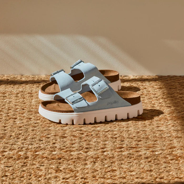 Birkenstock Arizona Chunky Baby Blue Suede