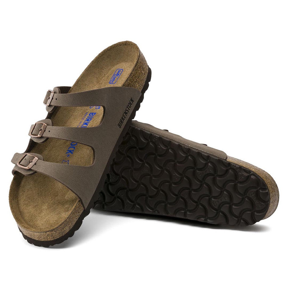 Birkenstock Florida Mocha Birkibuc Soft Footbed