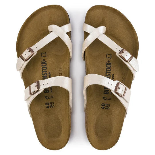 Birkenstock Mayari Pearl White Biko-Flor