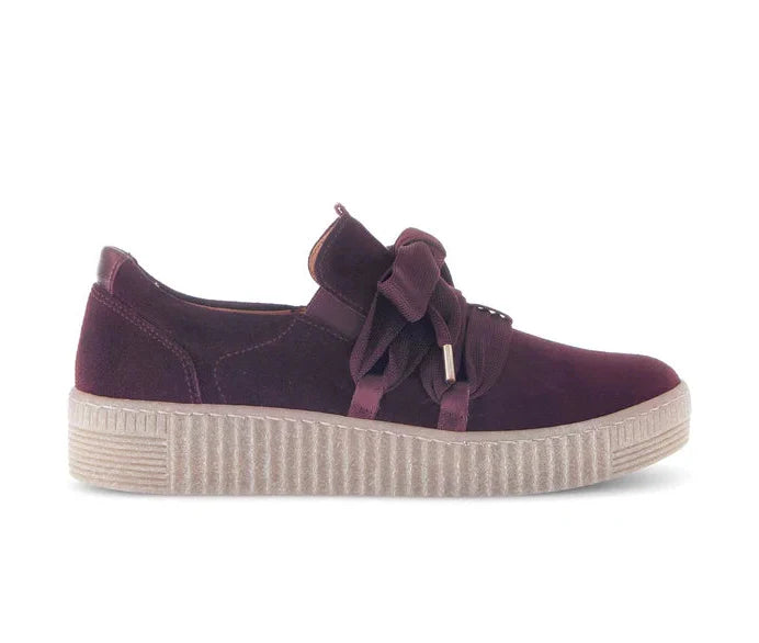 Gabor Bow Sneaker Merlot Suede
