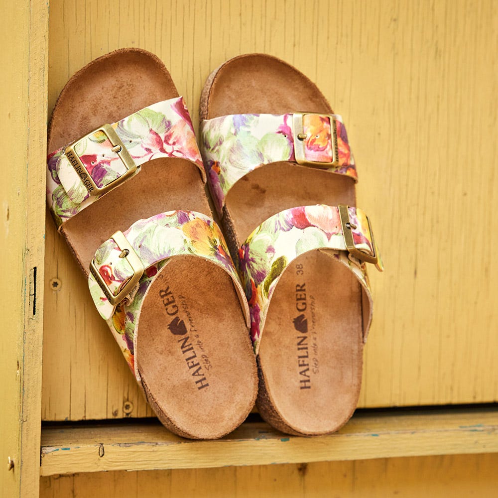 Haflinger Andrea Floral Print Leather