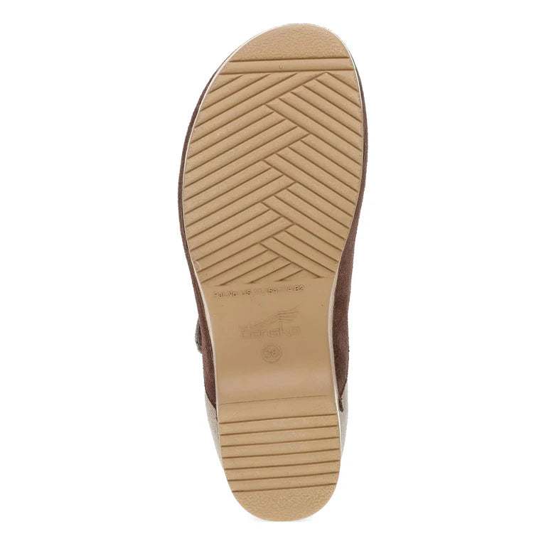Dansko Bonny Mary Jane Chocolate/Taupe Burnished Nubuck