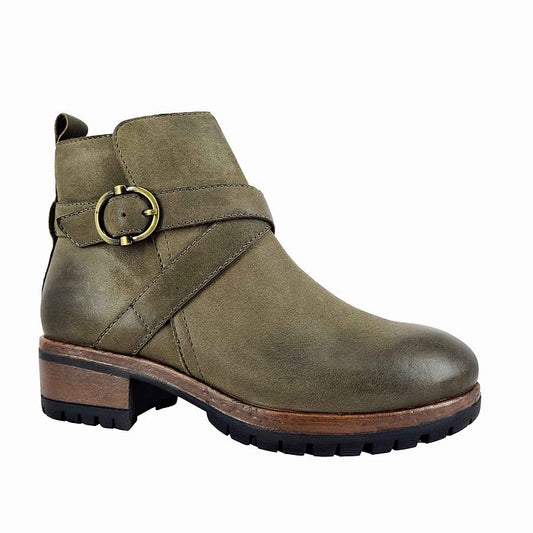 Salvia Clara Olive Burnished Calf