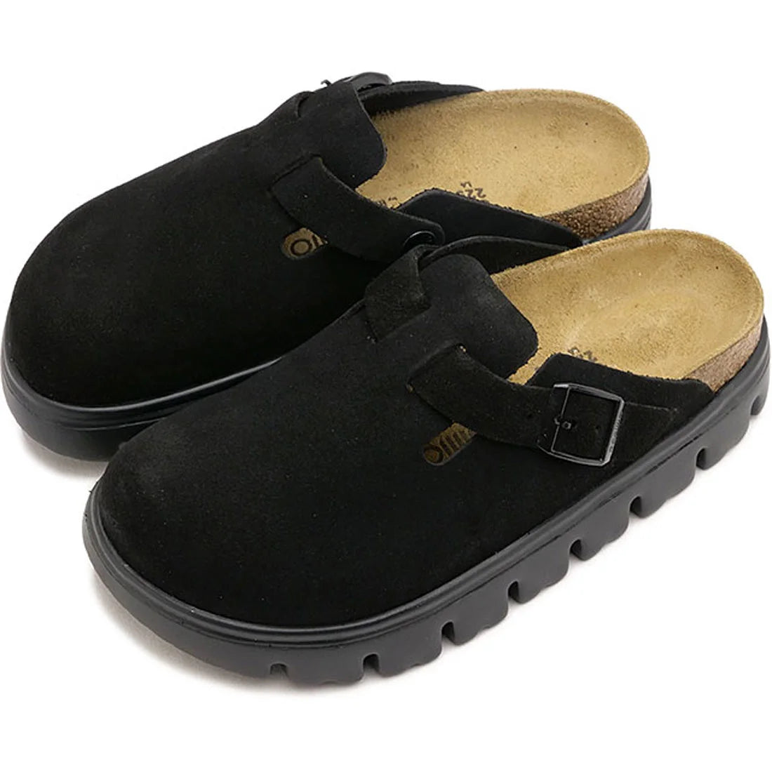 Birkenstock Boston Chunky Black Suede