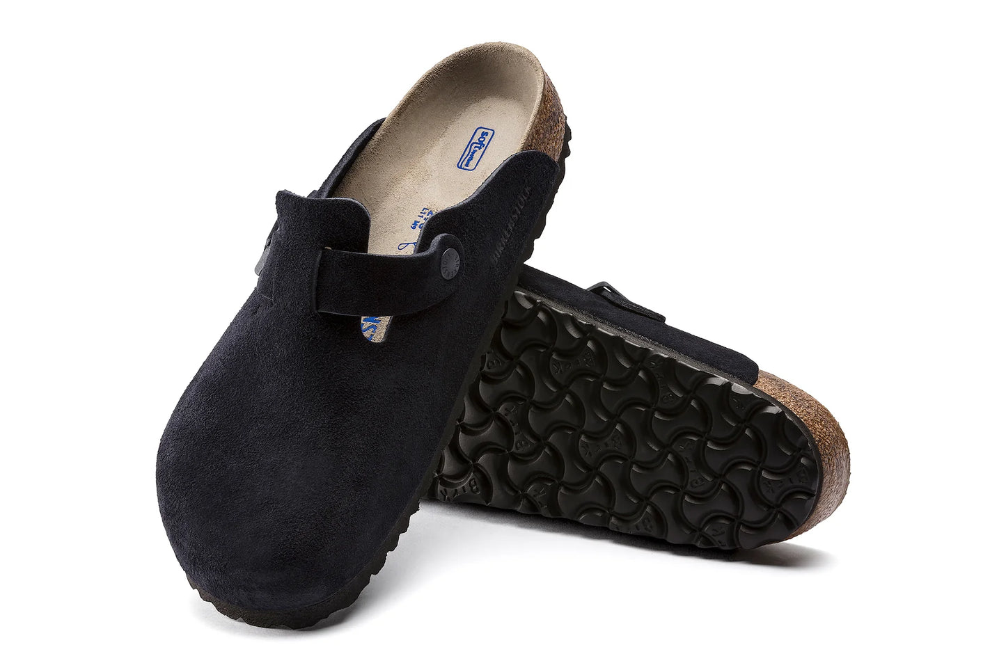 Birkenstock Boston Soft Footbed Midnight Suede