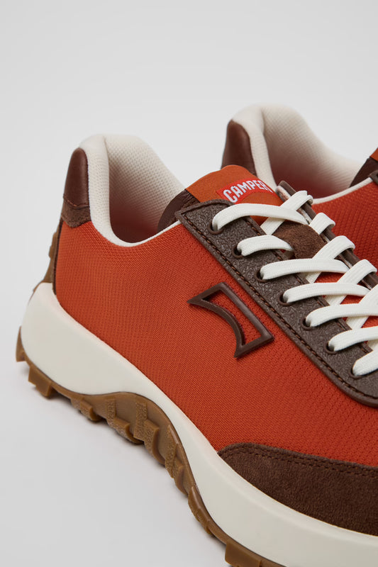 Camper Drift Trail Red/Brown Textile and Nubuck