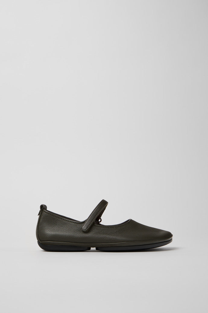 Camper Right Mary Jane Green Leather