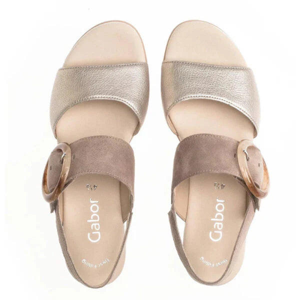 Gabor 645 Sandal Pewter/Rabbit