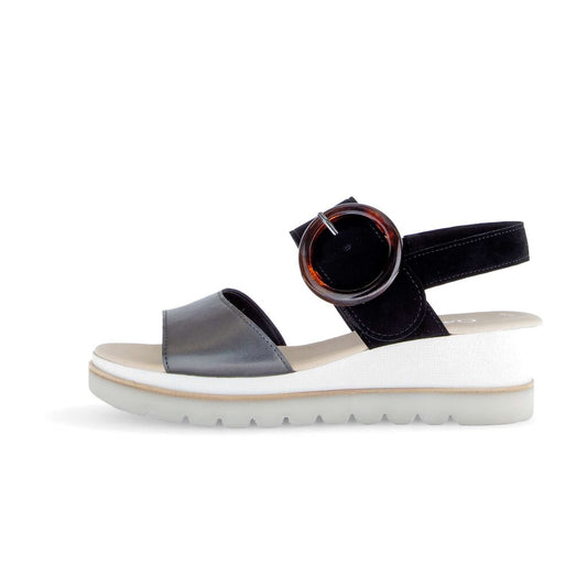 Gabor 645 Sandal Black/Pewter