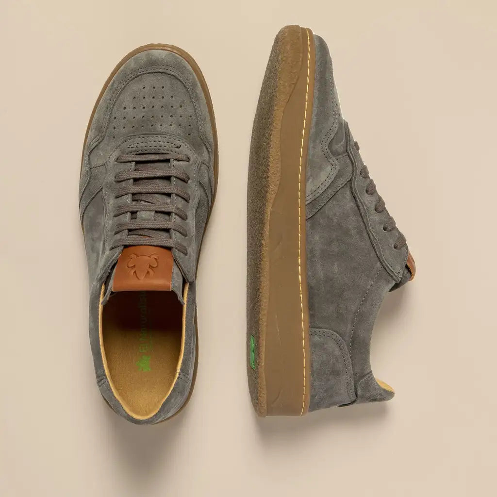 El Naturalista Geo Sneaker Graphite Silk Suede