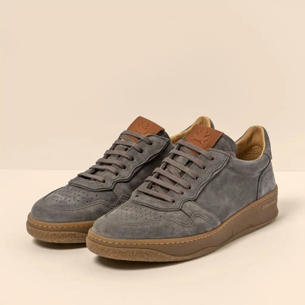 El Naturalista Geo Sneaker Graphite Silk Suede