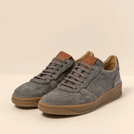 El Naturalista Geo Sneaker Graphite Silk Suede