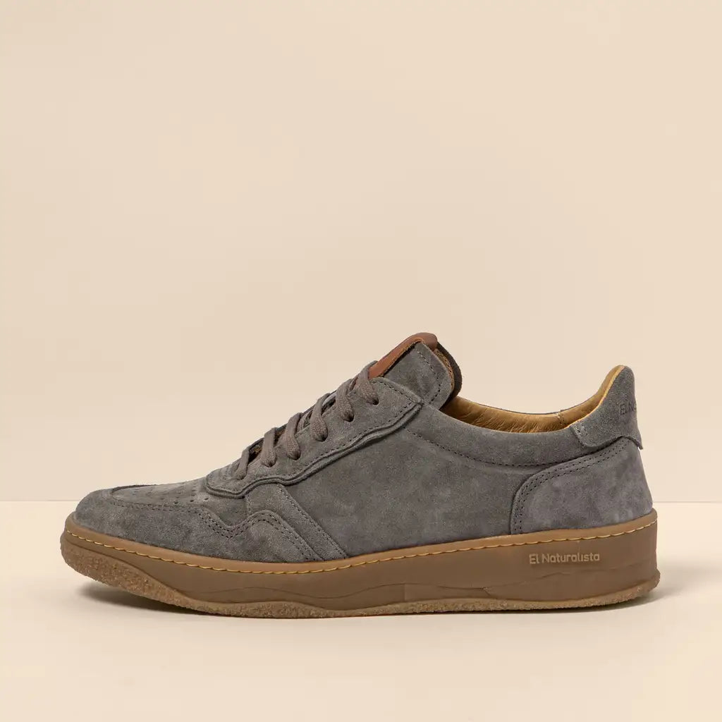 El Naturalista Geo Sneaker Graphite Silk Suede