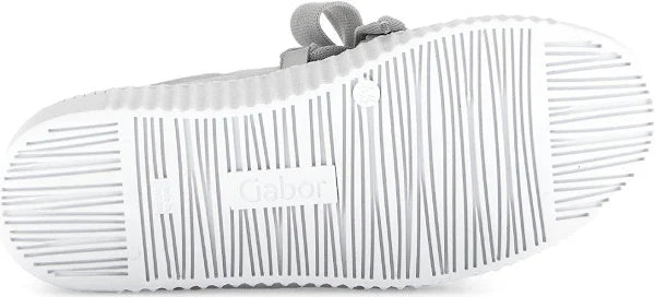 Gabor Bow Sneaker Silver Leather