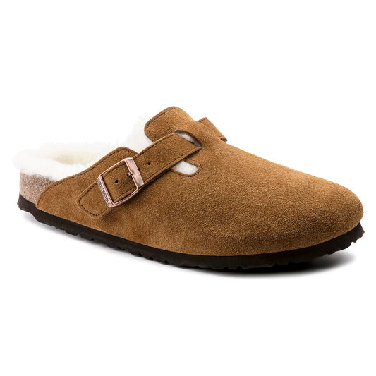 Birkenstock Boston Shearling Mink Suede