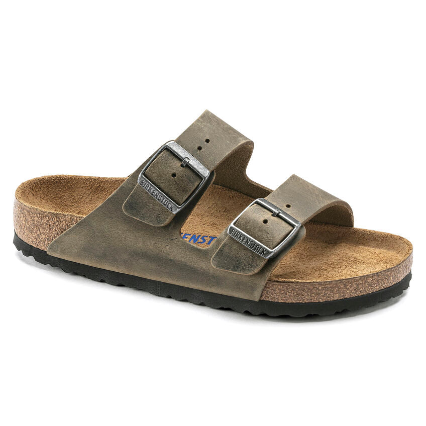 Birkenstock Arizona Faded Khaki Oiled Soft Footbed