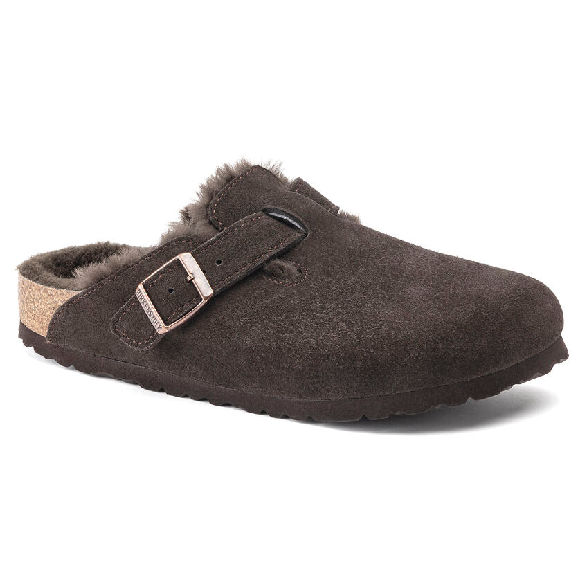 Birkenstock Boston Shearling Suede Mocha