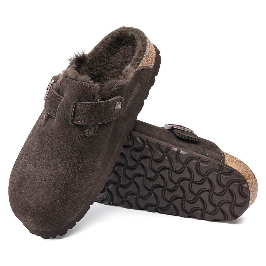 Birkenstock Boston Shearling Suede Mocha