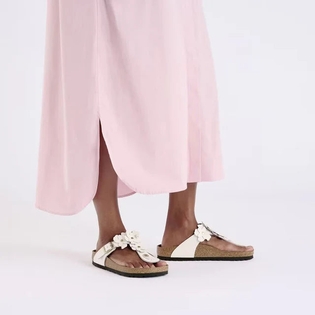 Birkenstock Gizeh Flowers Light Rose Leather