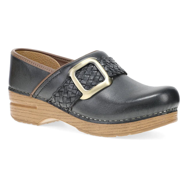 Dansko Pro Braided Clog Black Leather