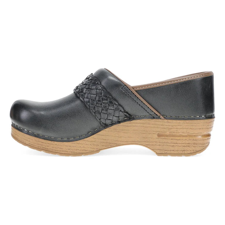 Dansko Pro Braided Clog Black Leather