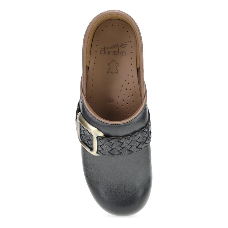 Dansko Pro Braided Clog Black Leather