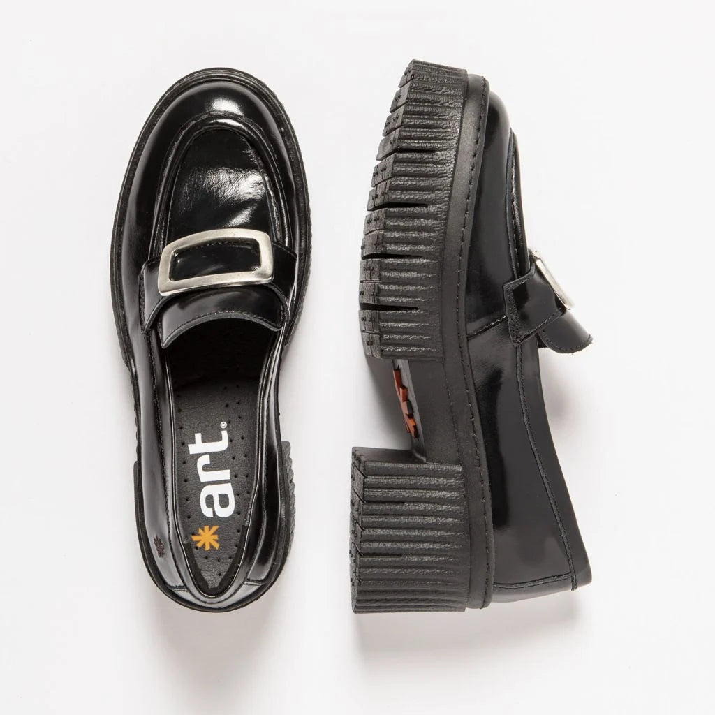 art York 1372 Black Shiny Nappa
