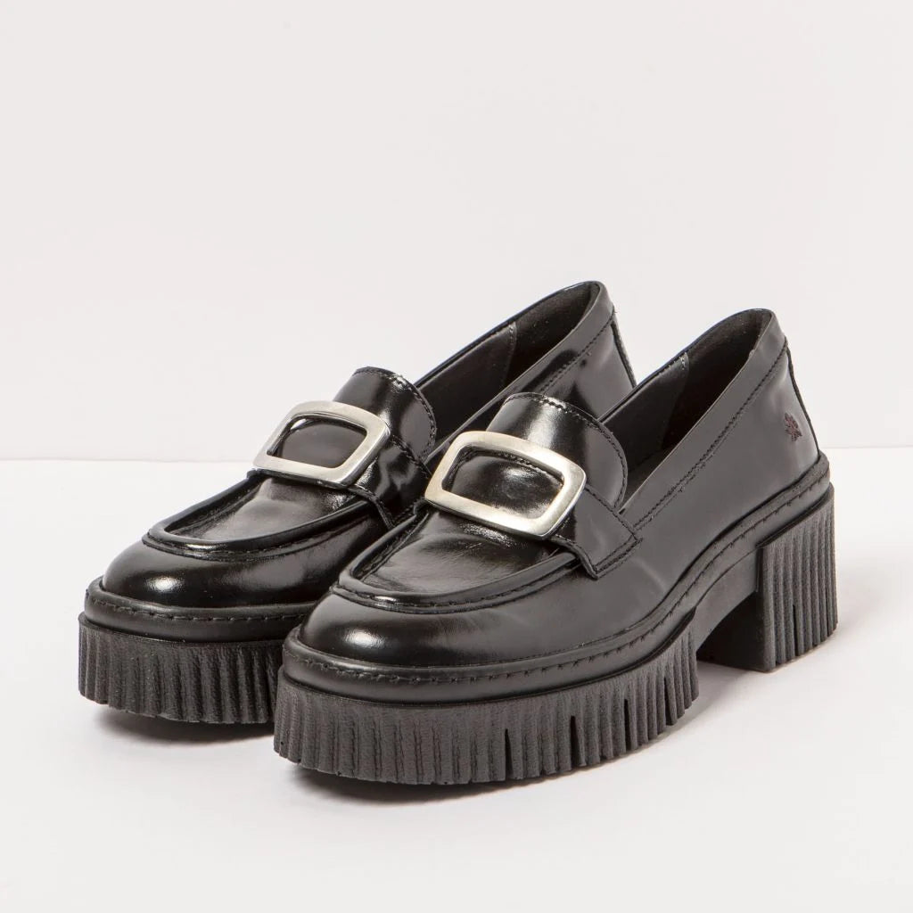 art York 1372 Black Shiny Nappa