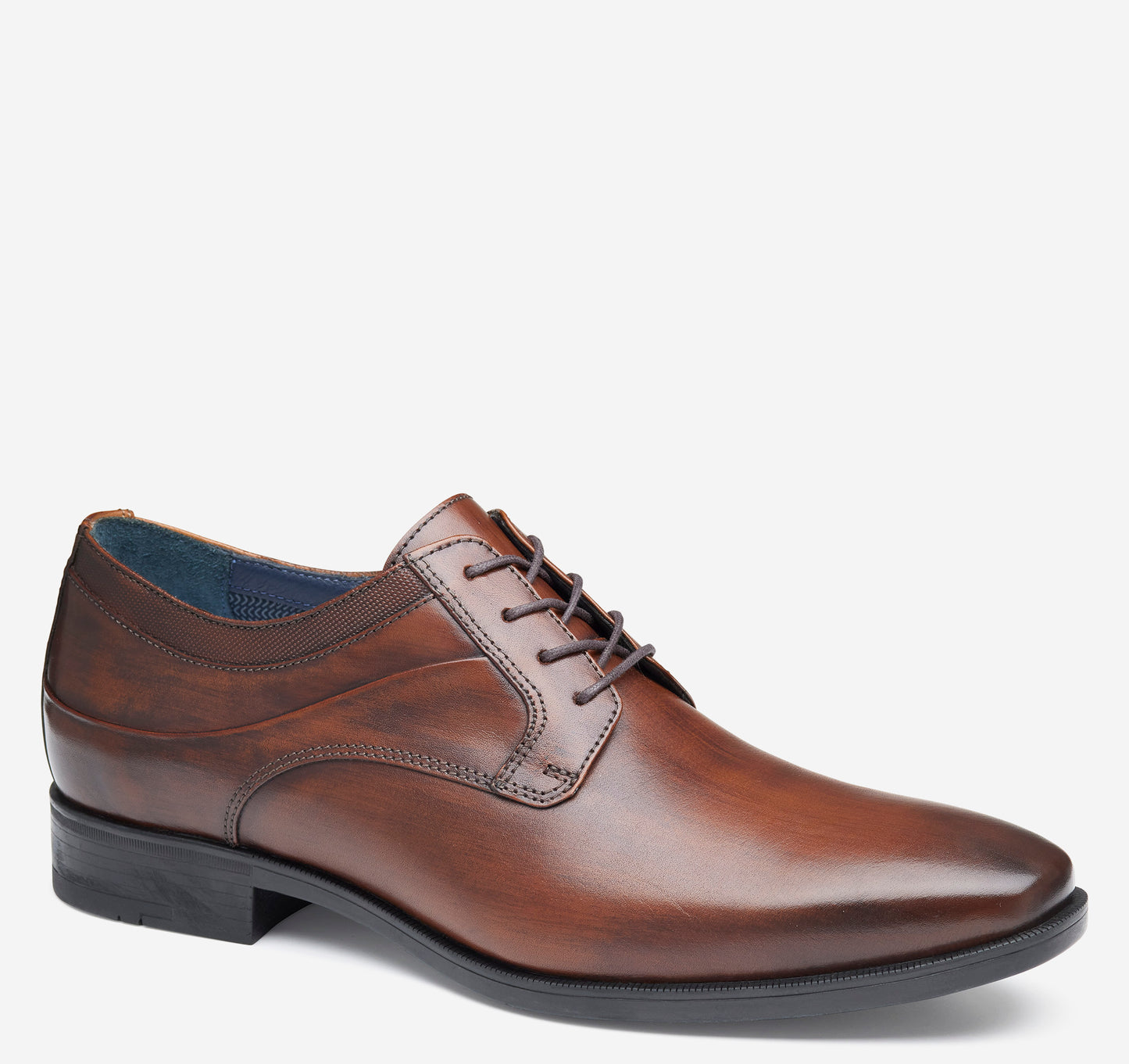 Johnston & Murphy Gibbons Plain Toe Mahogany