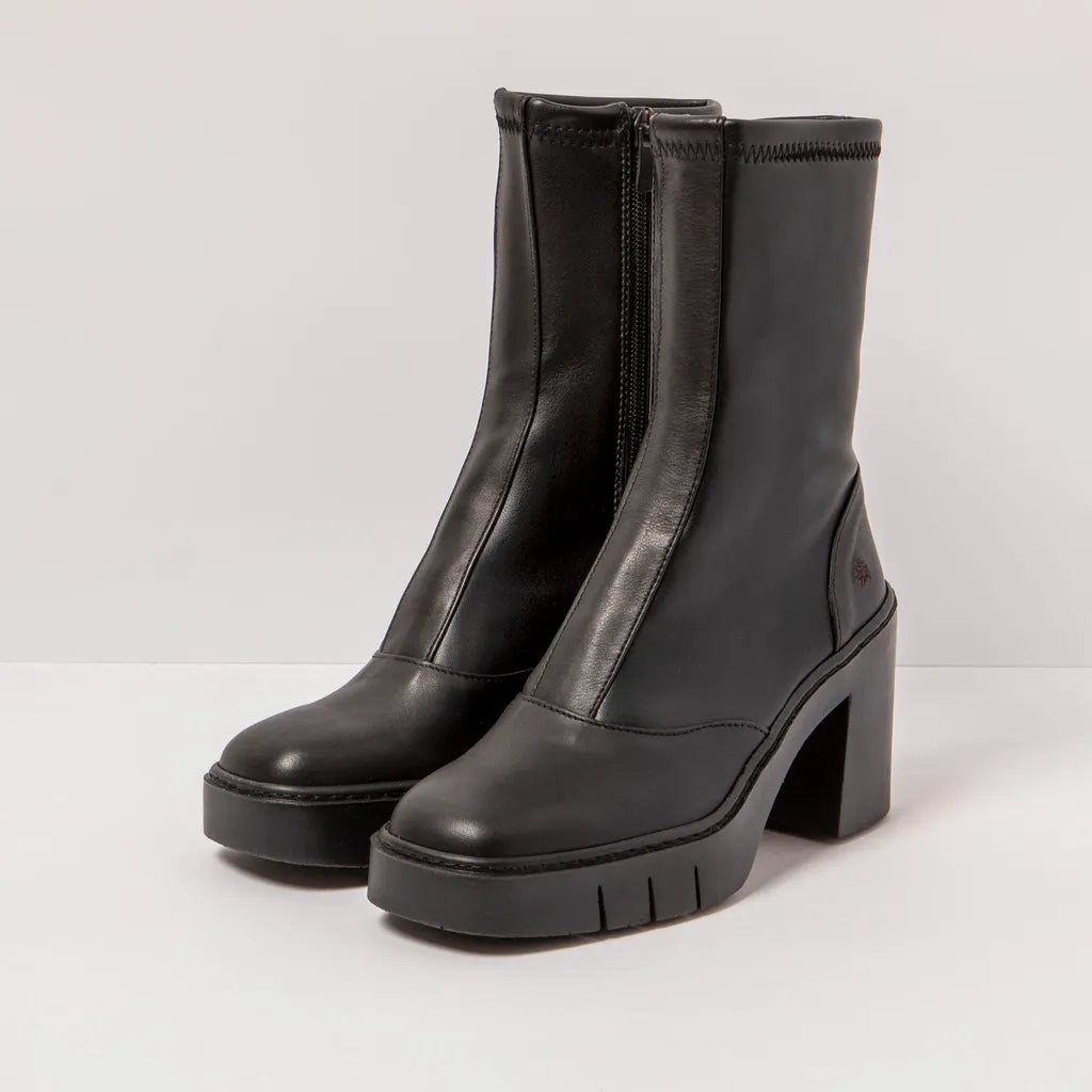 art Berna 1973 Boot Black Nappa