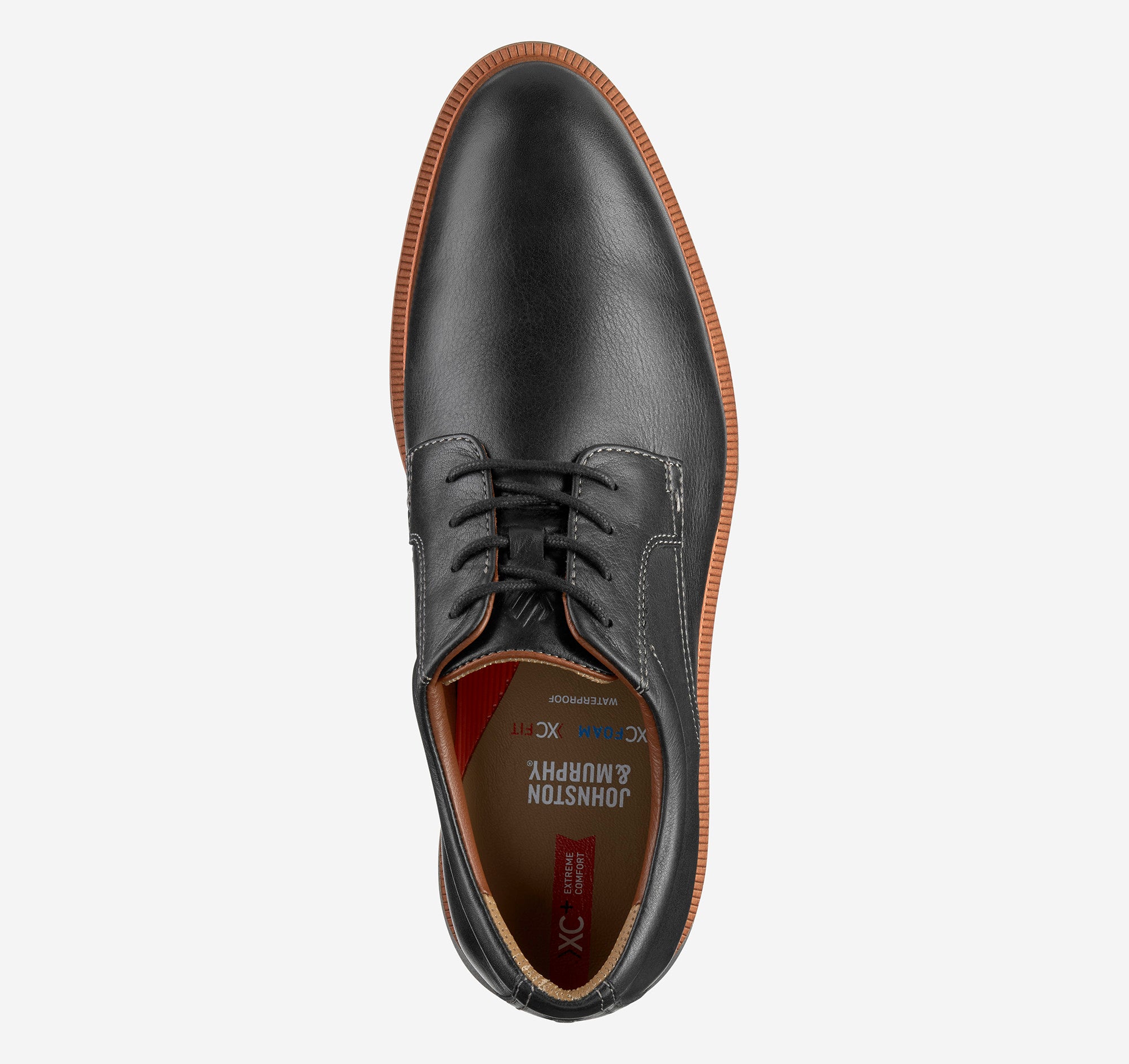 Johnston & Murphy Parker XC+ Plain Toe Waterproof Black