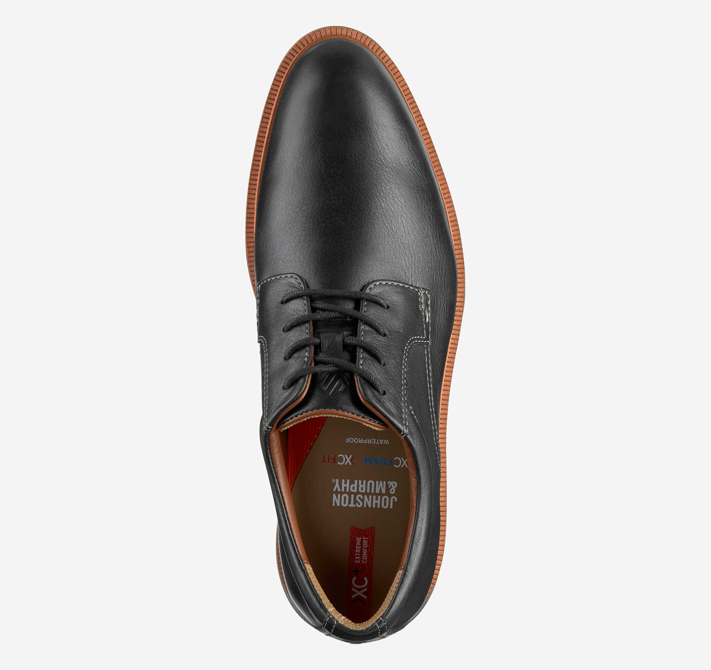 Johnston & Murphy Parker XC+ Plain Toe Waterproof Black
