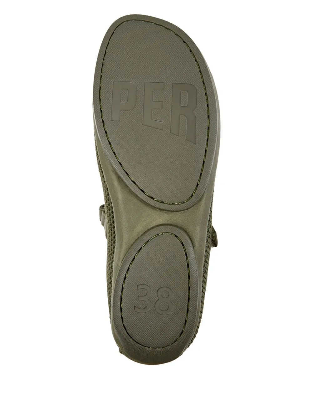 Camper Right Mary Jane Green Leather