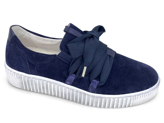 Gabor Bow Sneaker Marine Suede