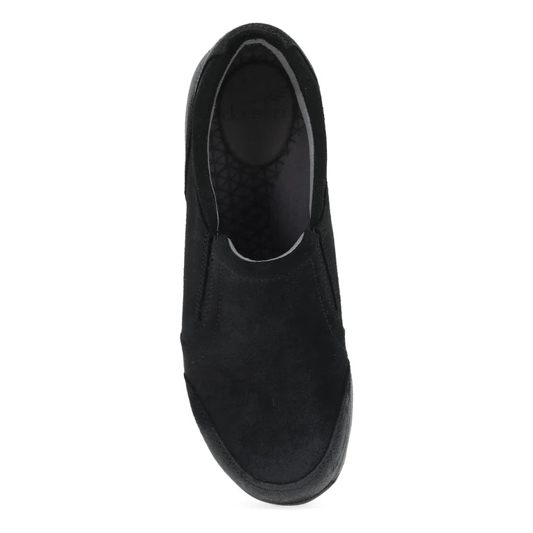 Dansko Pippy Black Waterproof Burnished Suede