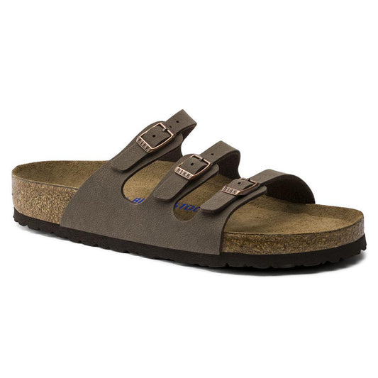 Birkenstock Florida Mocha Birkibuc Soft Footbed