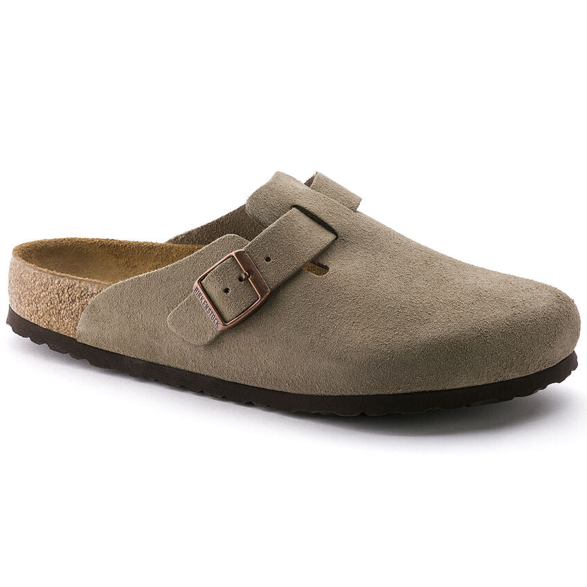 Birkenstock Boston Soft Footbed Suede Taupe