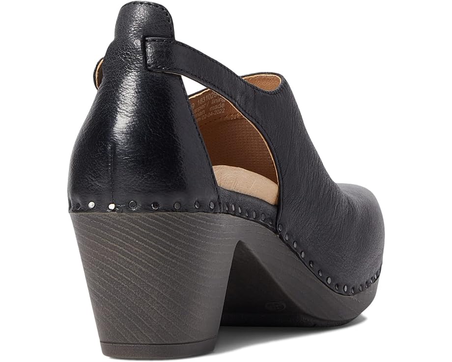 Dansko Sassy Black Milled Burnished