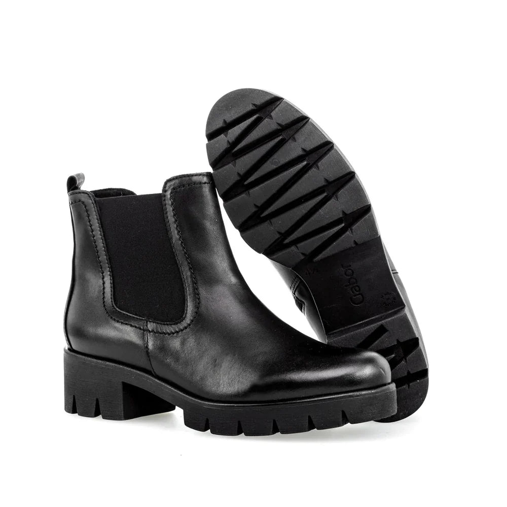 Gabor Chelsea Black Leather