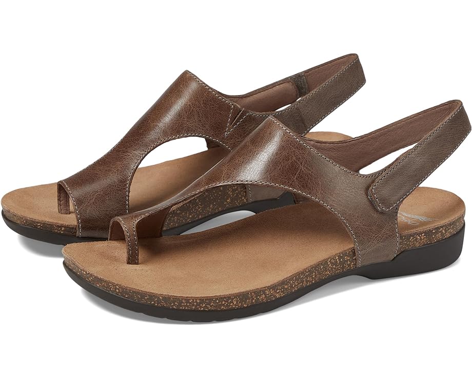 Dansko Reece Sandal Stone Waxy Burnished